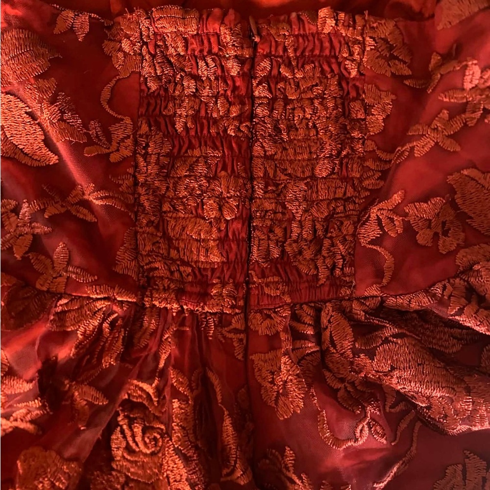 Altar’d State Red Strapless Dress - Picture 4 of 6